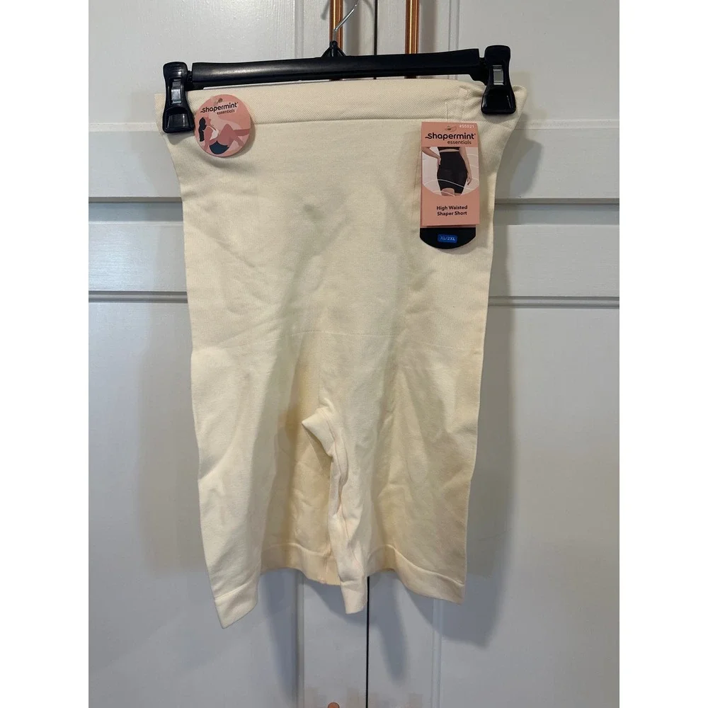 Shapermint Essentials High Waisted Shaper Shorts Cream XL/2XL New shapewear